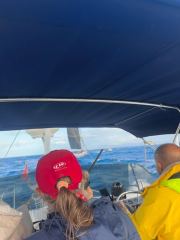 On station with the Follow Me boats